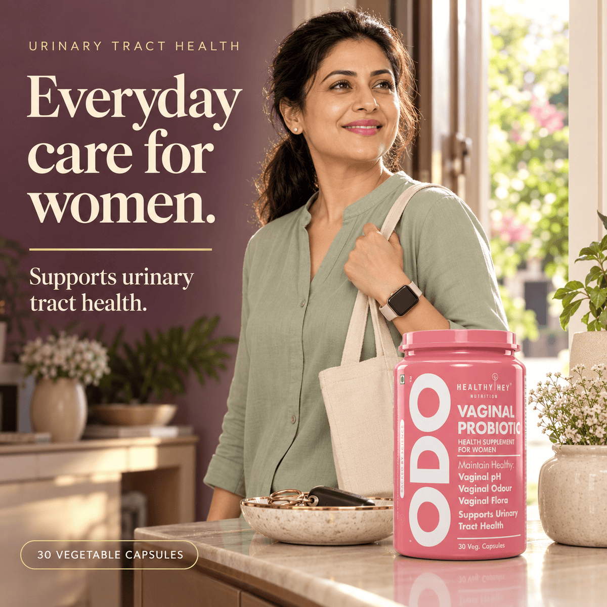 HealthyHey Nutrition Capsules ODO Vaginal Probiotics for Women pH Balance  -  Reduce Vaginal Odour  & Healthy Vaginal Flora