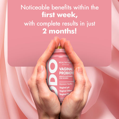 HealthyHey Nutrition Capsules ODO Vaginal Probiotics for Women pH Balance, Reduces Vaginal Odour, Vaginal Flora, Prevents Recurrent UTIs, Fights Vaginal Infections | Health Supplement.