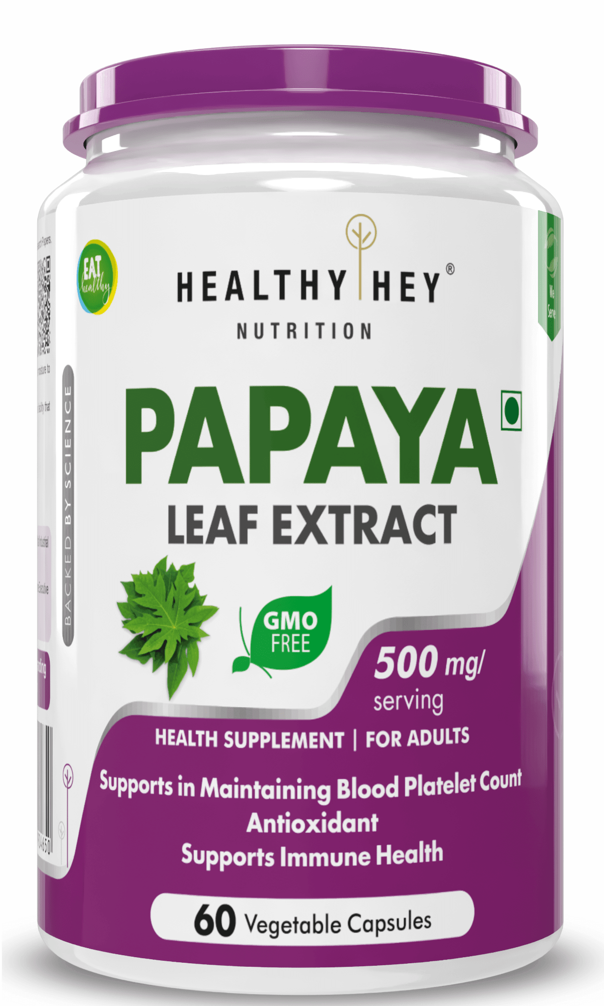 Papaya Leaf Extract Supports immune Health 60 vegetable capsules