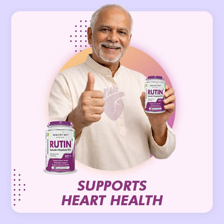 HealthyHey Nutrition Capsules Rutin Rutoside Trihydrate Supports Heart Health Antioxidant Supports  Supports Vascular Health 60 Vegetable capsules