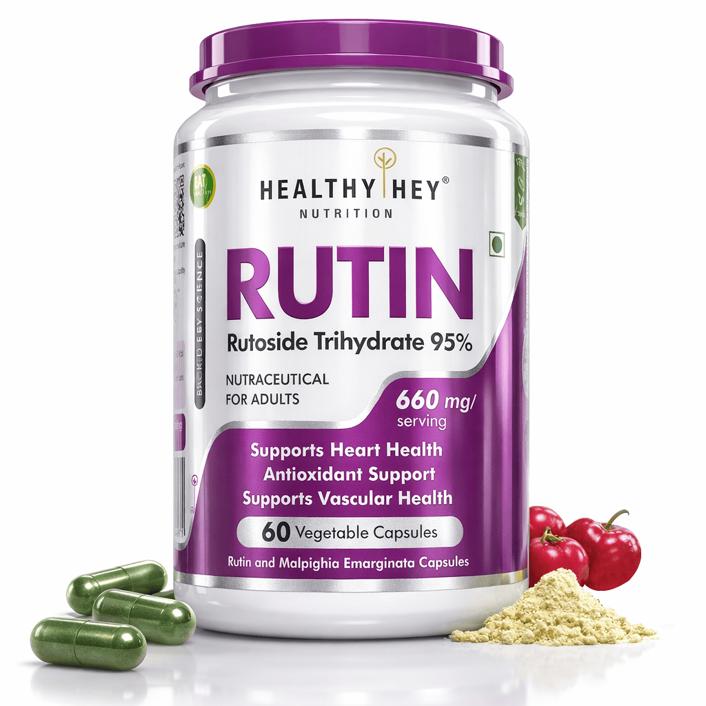 HealthyHey Nutrition Capsules Rutin Rutoside Trihydrate Supports Heart Health Antioxidant Supports  Supports Vascular Health 60 Vegetable capsules