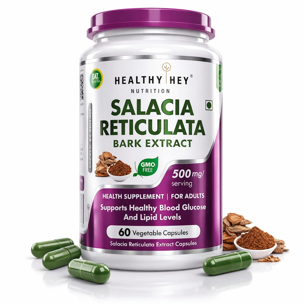 HealthyHey Nutrition Capsules Salacia Reticulata Bark Extract 60 vegetable capsules