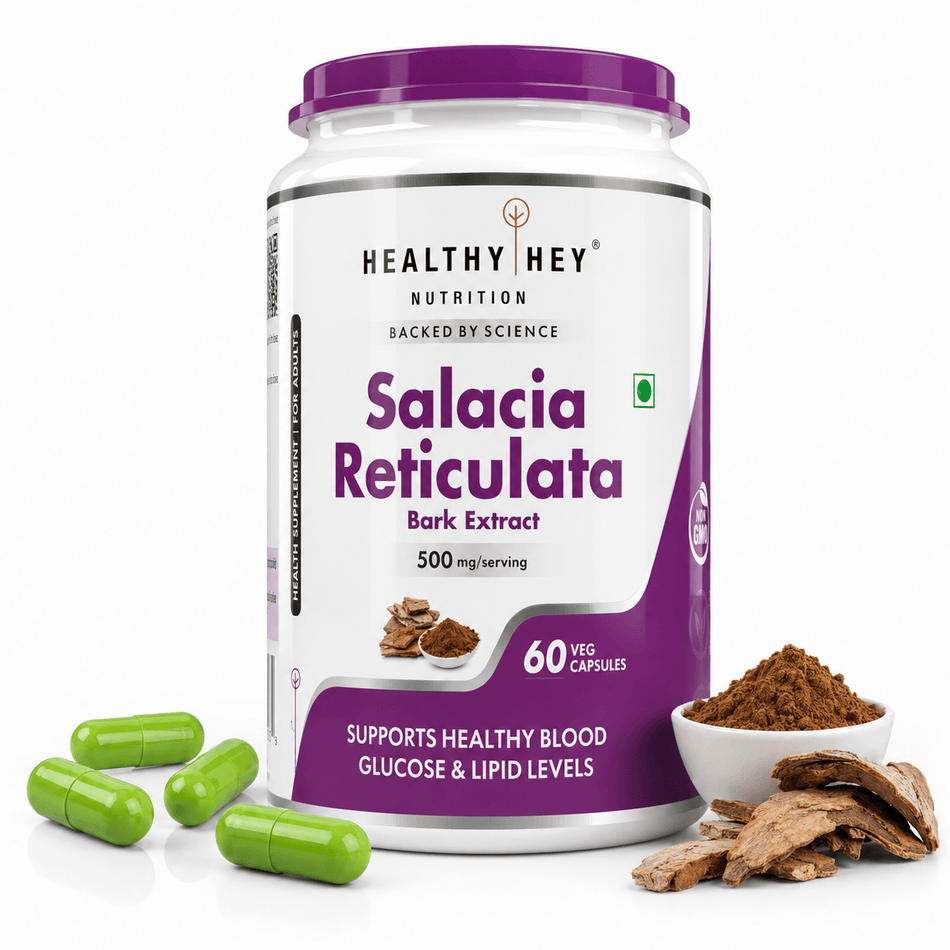 HealthyHey Nutrition Capsules Salacia Reticulata Bark Extract 60 vegetable capsules