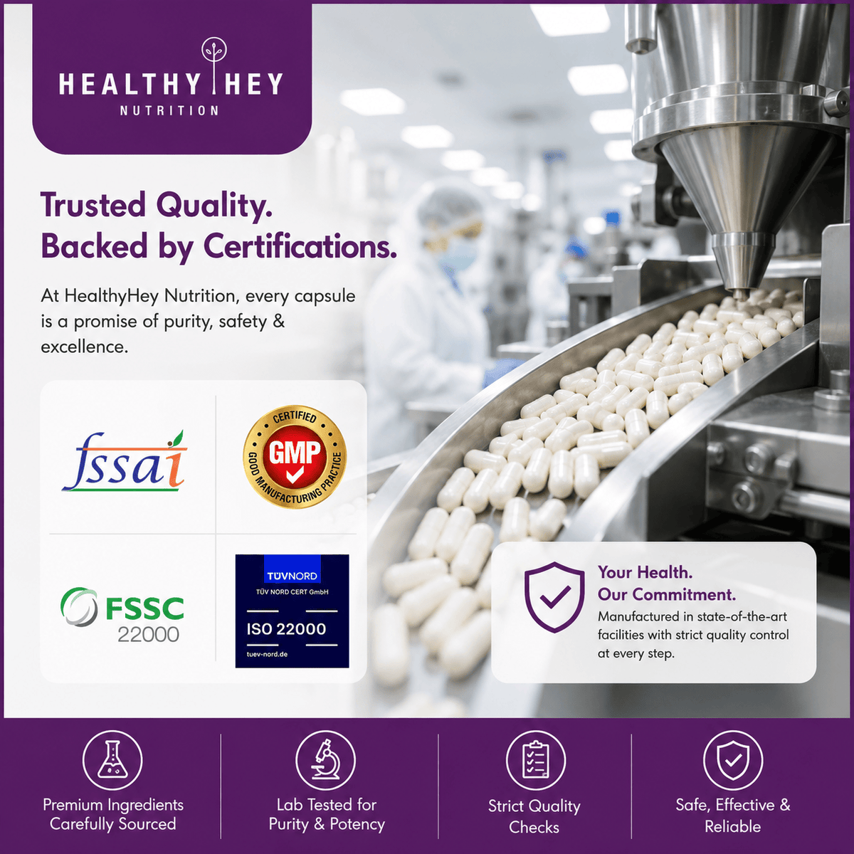 HealthyHey Nutrition Minerals Magnesium Glycinate High Absorption Chelated for Sleep, Cramps, & Nerves Health -550mg