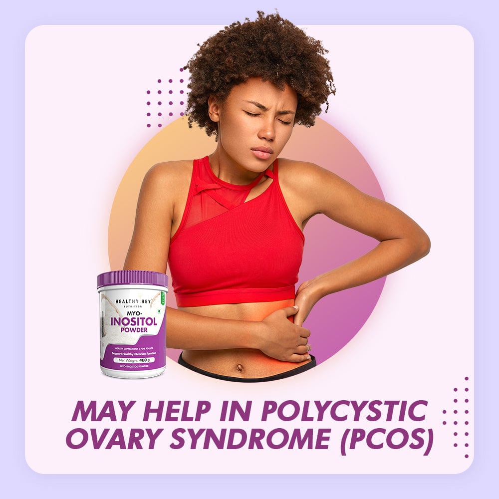 HealthyHey Nutrition Powder 100% Pure Myo Inositol Powder, Support Healthy ovarian function (Vitamin B8), 400gm pack