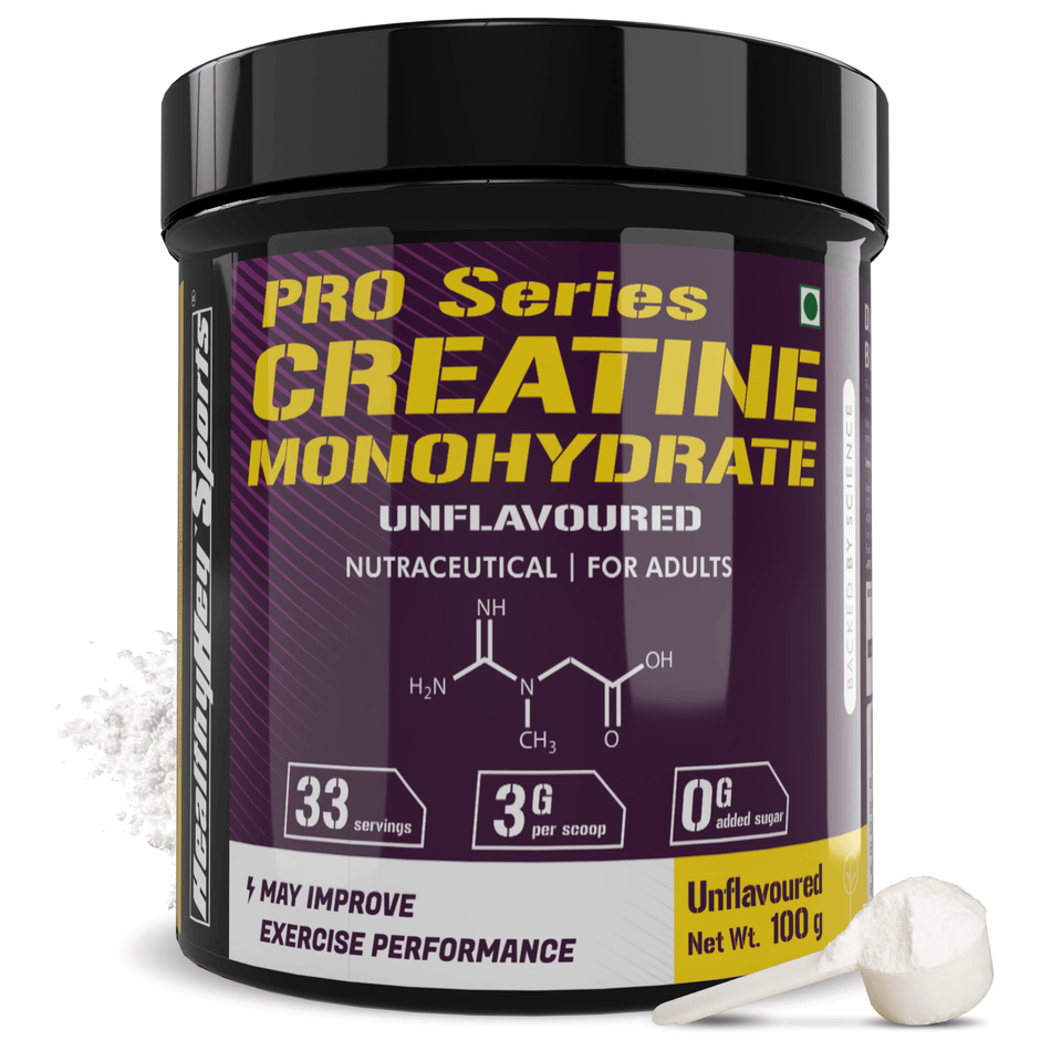 HealthyHey Nutrition Powder 100g Creatine Monohydrate, May Improve exercise performance - Premium Quality - For Muscle Growth