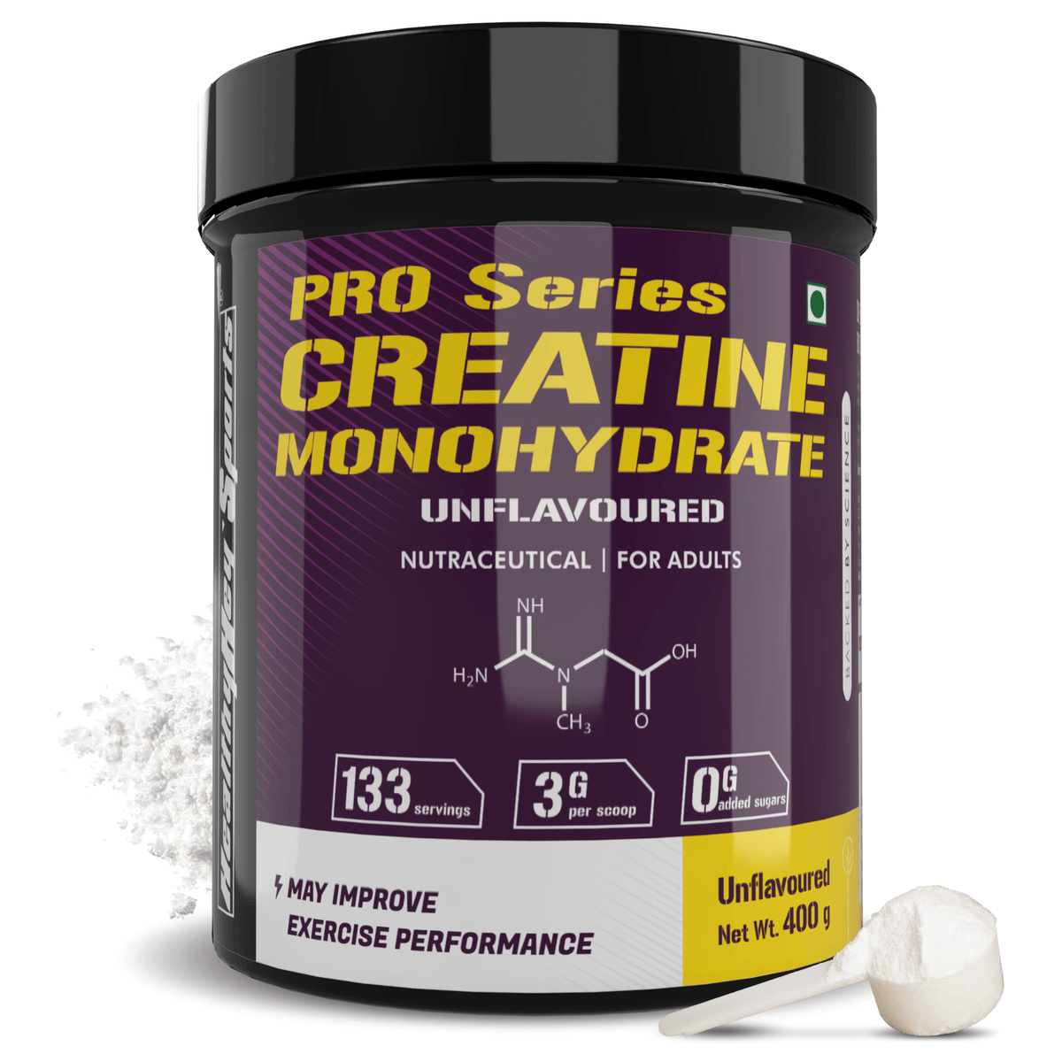 HealthyHey Nutrition Powder 400g Creatine Monohydrate, May Improve exercise performance - Premium Quality - For Muscle Growth