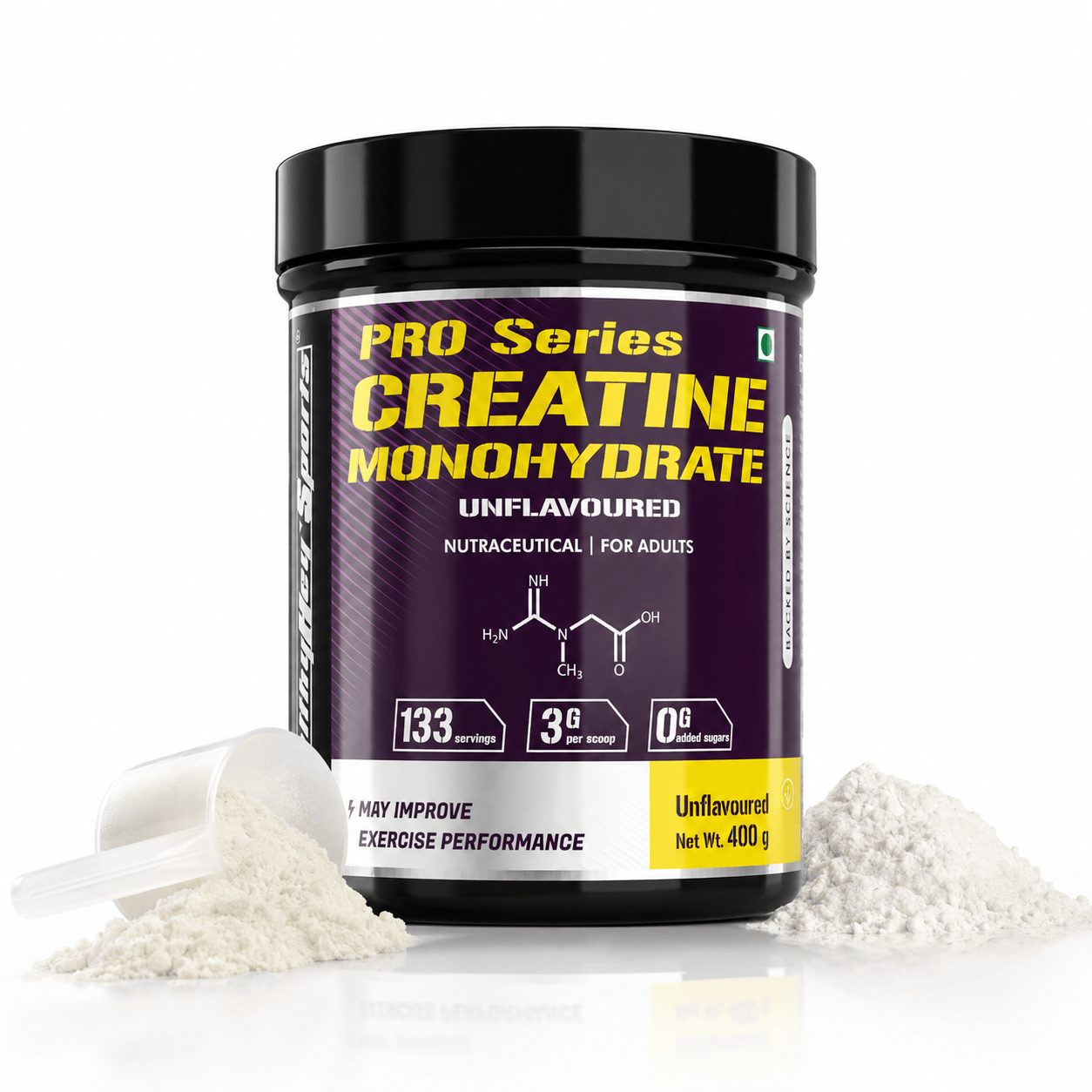 HealthyHey Nutrition Powder 400g Creatine Monohydrate, May Improve exercise performance - Premium Quality - For Muscle Growth