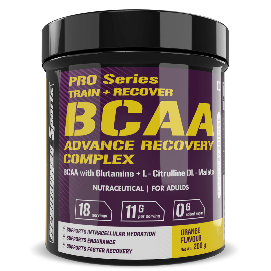 HealthyHey Nutrition Powder BCAA Powder 2:1:1, Branched Chain Amino Acids, BCAAs, Tangy Orange, 41 Servings (Tangy Orange, 250 g)