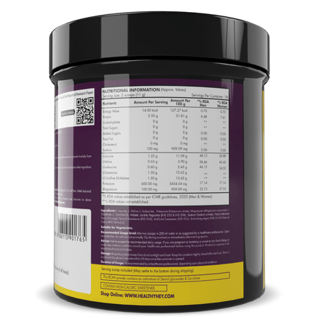 HealthyHey Nutrition Powder BCAA Powder 2:1:1, Branched Chain Amino Acids, BCAAs, Tangy Orange, 41 Servings (Tangy Orange, 250 g)