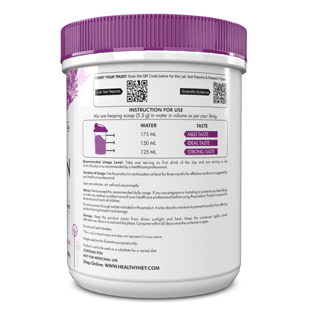 HealthyHey Nutrition Powder Glow-n-Shine Marine Collagen Peptide Powder 200g - Boost Skin, Hair & Joint Health