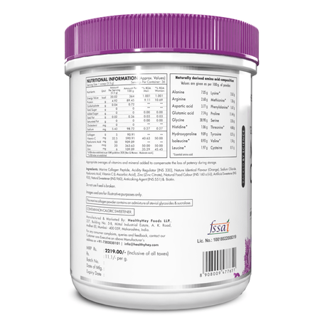 HealthyHey Nutrition Powder Glow-n-Shine Marine Collagen Peptide Powder 200g - Boost Skin, Hair & Joint Health