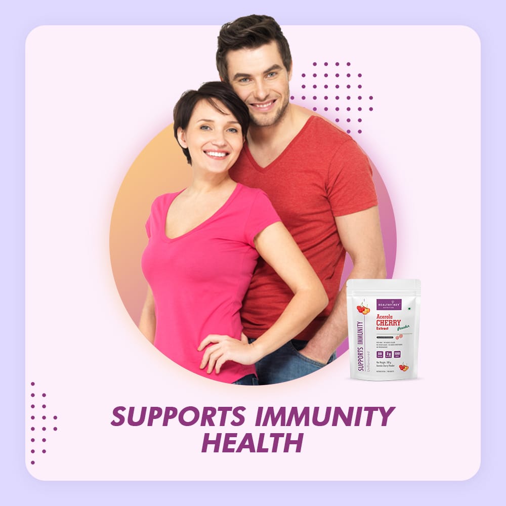 HealthyHey Nutrition Powder HealthyHey Nutrition Acerola Cherry Extract Powder - Natural Vitamin C source - Support Immunity - 100gm Powder (Unflavoured)