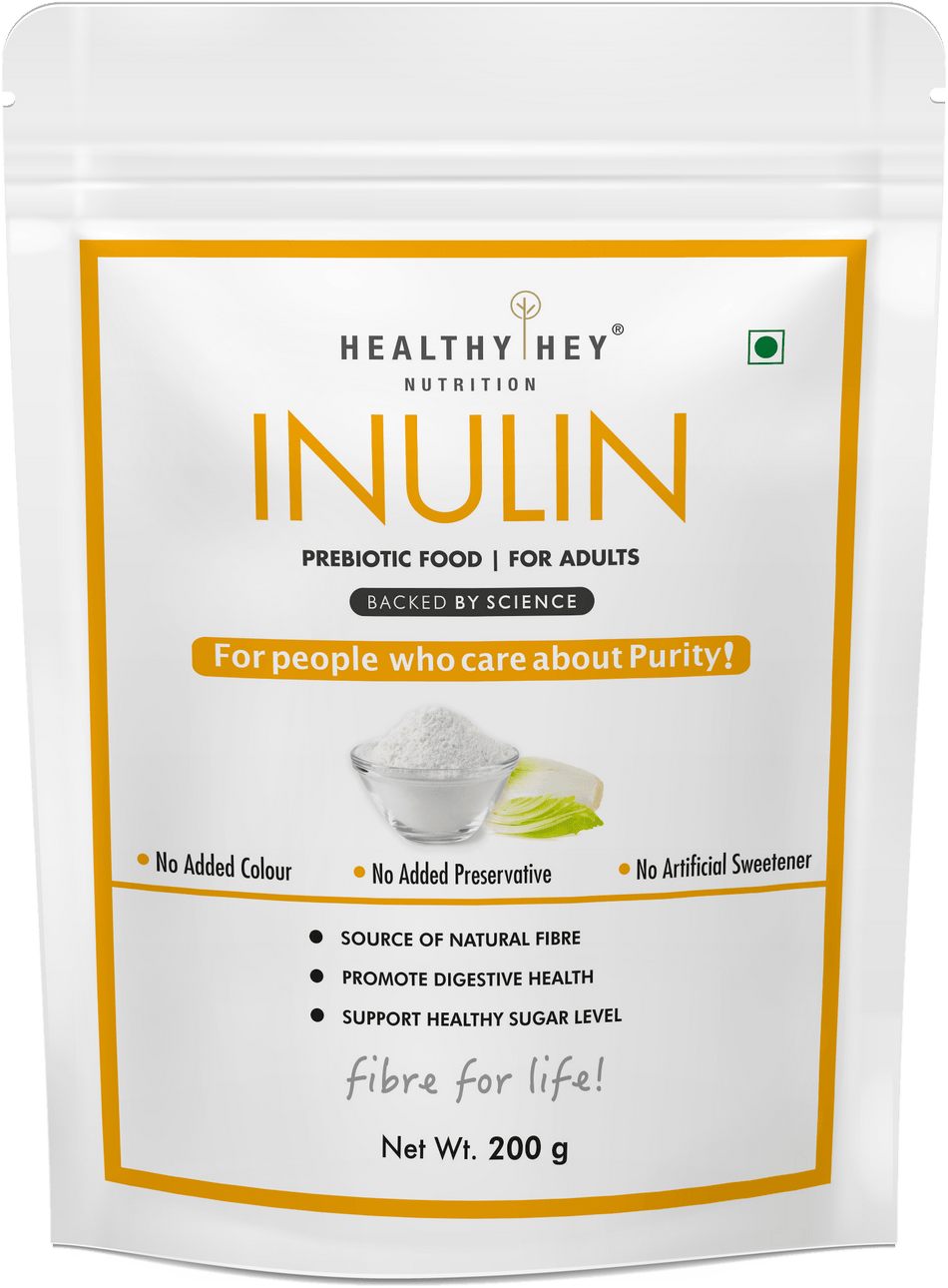 HealthyHey Nutrition Powder Inulin Powder,Source of natural fibre Prebiotic Food For Adults 200g