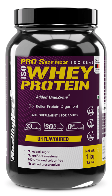 HealthyHey Nutrition Powder ISO Whey Protein - ISOReal - Sourced from Germany - 90% Protein