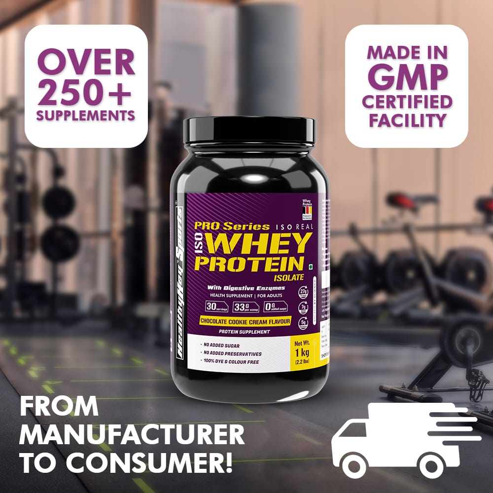 HealthyHey Nutrition Powder ISO Whey Protein - ISOReal - Sourced from Germany - 90% Protein