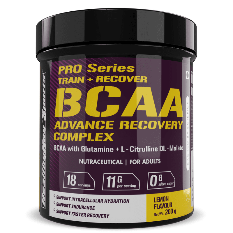 HealthyHey Nutrition Powder Lemon BCAA with L-Glutamine & L-Citrulline DL-Malate - 200g