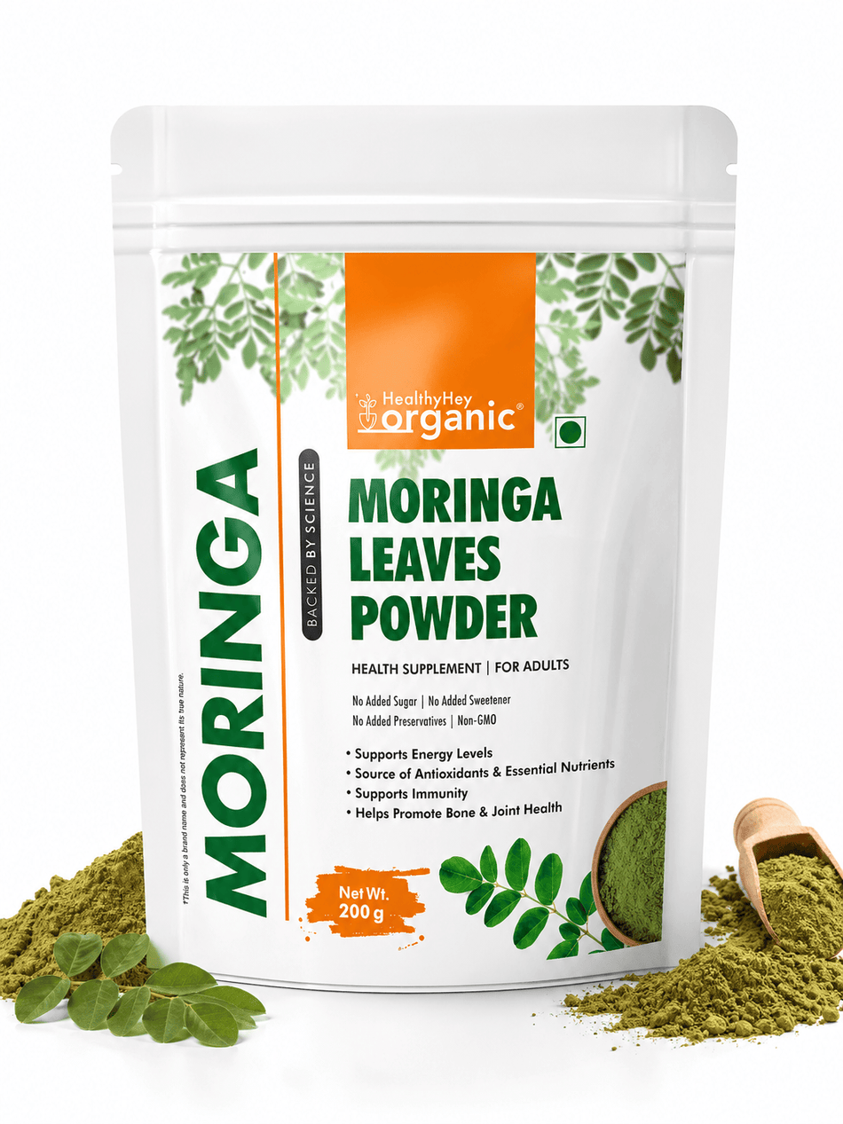 HealthyHey Nutrition Powder Moringa Leaves Powder Support Energy Levels 200g