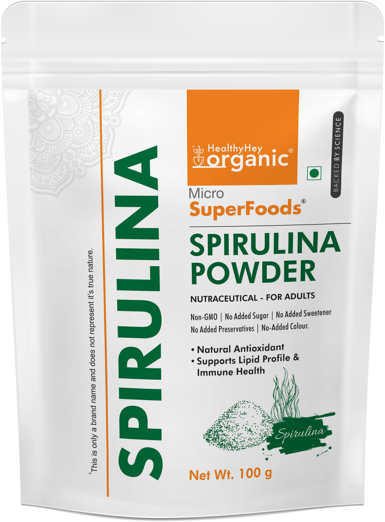 Organic Spirulina Powder Micro Superfoods, Rich in Protein, Vitamins & Minerals, 100 g