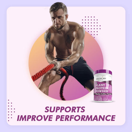 HealthyHey Nutrition Powder Plant Protein Powder, Protein - Low Net Carbs, Non Dairy, Gluten Free, Lactose Free, No Sugar Added, Soy Free, Non-GMO