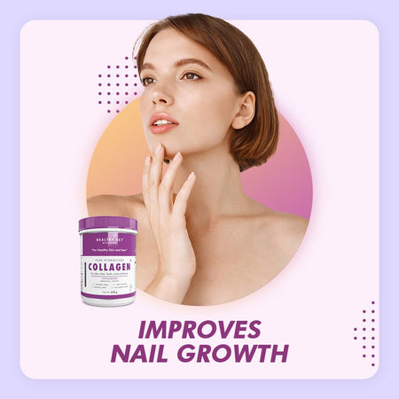 HealthyHey Nutrition Powder Pure Collagen Powder | Collagen Supplement for Glowing Skin | Pure Hydrolysed Collagen Powder for Women and Men | Unflavoured-250 gm