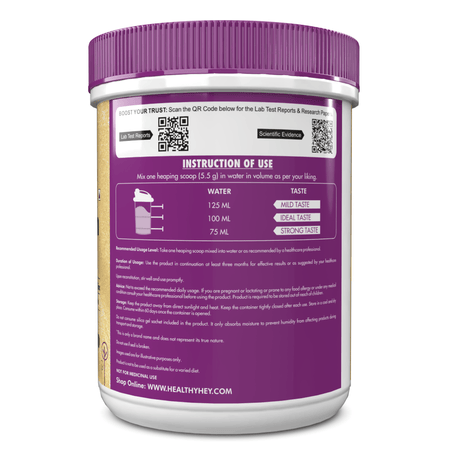 HealthyHey Nutrition Powder Skin Glow-n-Shine Collagen Powder 200g | Hydrolysed Collagen for Women and Men with Hyaluronic Acid, Biotin and Vitamin C for Healthy Skin, Hair and Nails