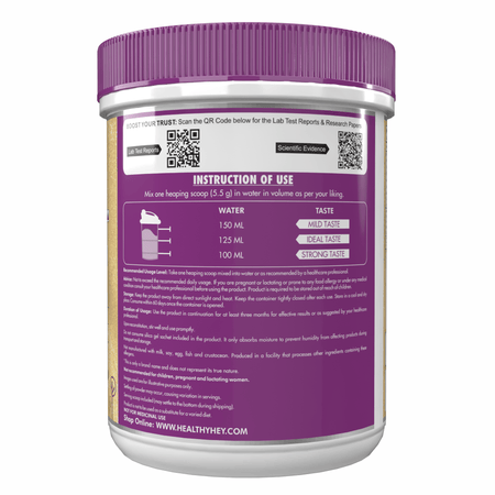 HealthyHey Nutrition Powder Skin Glow-n-Shine Collagen Powder 200g | Hydrolysed Collagen for Women and Men with Hyaluronic Acid, Biotin and Vitamin C for Healthy Skin, Hair and Nails