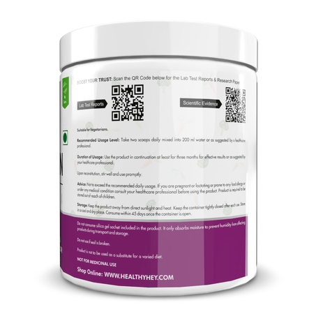 HealthyHey Nutrition Powder Veg Collagen Peptide -100gm | Supports Skin, Hair & Muscle Health