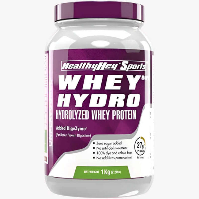 HealthyHey Nutrition Powder Whey Hydro - Hydrolyzed Whey Protein (Hydrolysate) WPH 1kg (Unflavoured)