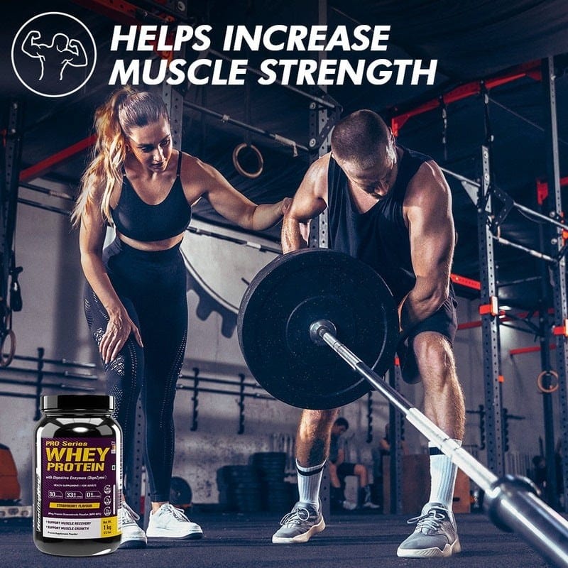 HealthyHey Nutrition Powder Whey Protein Concentrate - 80% Protein with Digestive Enzymes