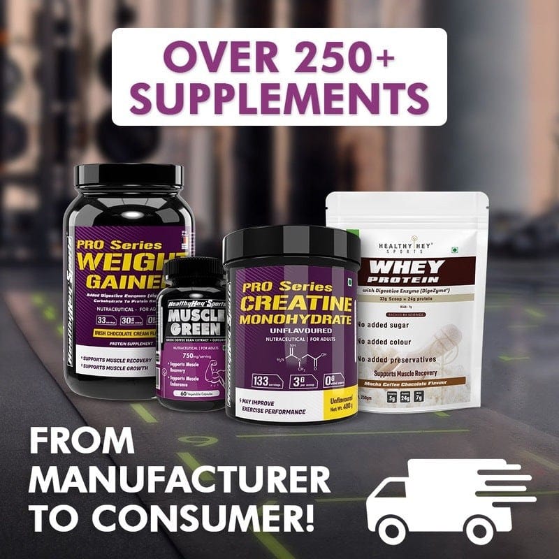 HealthyHey Nutrition Powder Whey Protein Concentrate - 80% Protein with Digestive Enzymes