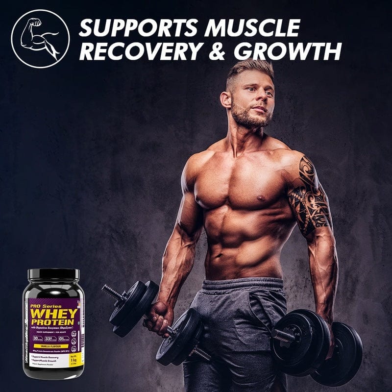 HealthyHey Nutrition Powder Whey Protein Concentrate - 80% Protein with Digestive Enzymes