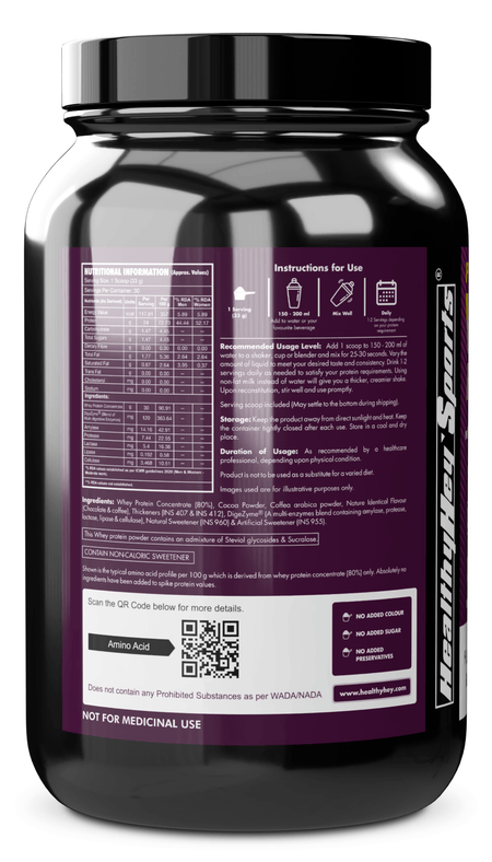 HealthyHey Nutrition Powder Whey Protein Concentrate - 80% Protein with Digestive Enzymes