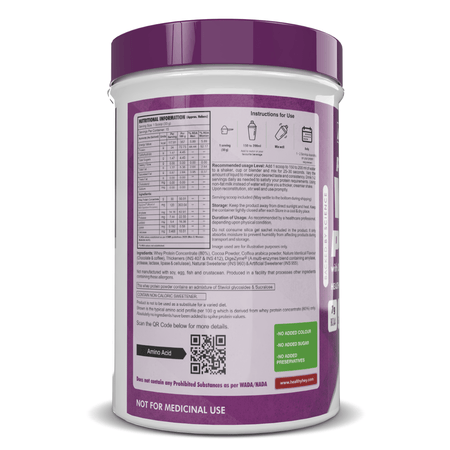 HealthyHey Nutrition Powder Whey Protein Concentrate - 80% Protein with Digestive Enzymes