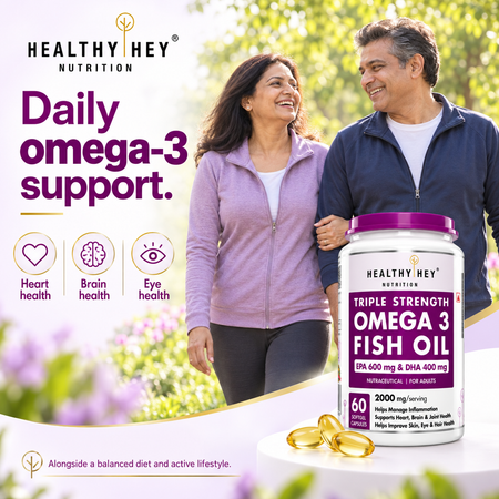 HealthyHey Omega 3 fish oil 60 softgels gallery image 03