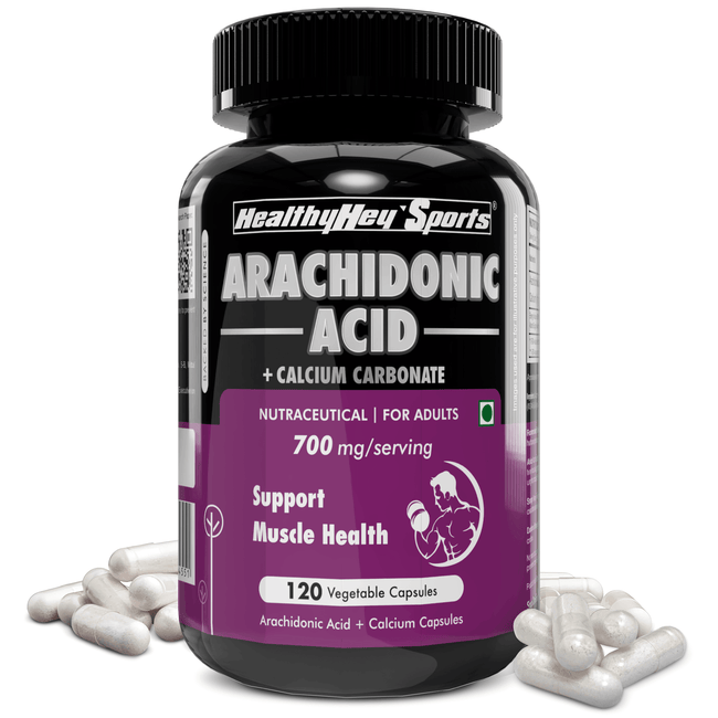 HealthyHey Sports Capsule Arachidonic Acid Plus Calcium Carbonate support musle health 120 veg capsules