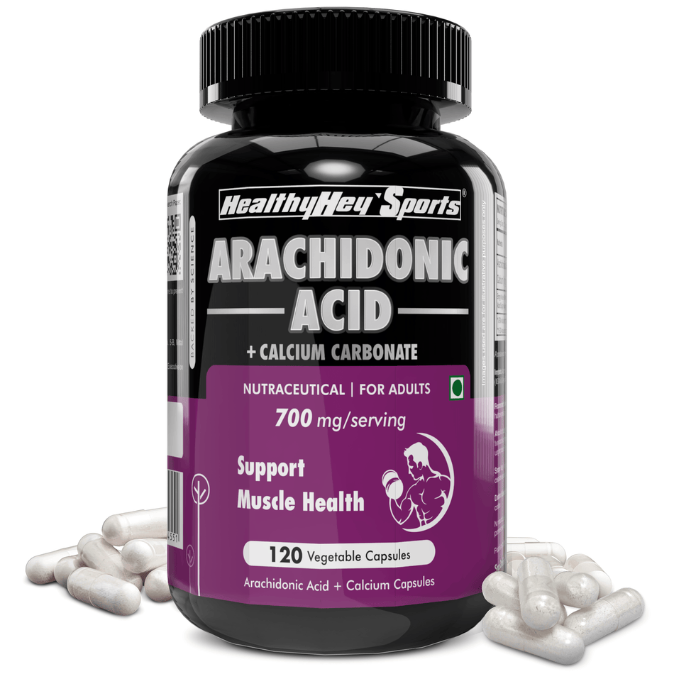 HealthyHey Sports Capsule Arachidonic Acid Plus Calcium Carbonate support musle health 120 veg capsules