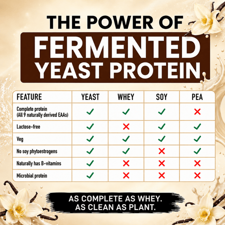 HealthyHey Sports Powder Fermented Yeast Protein Helps Muscle Protein Synthesis Supports Healthy - 32g Per Serving