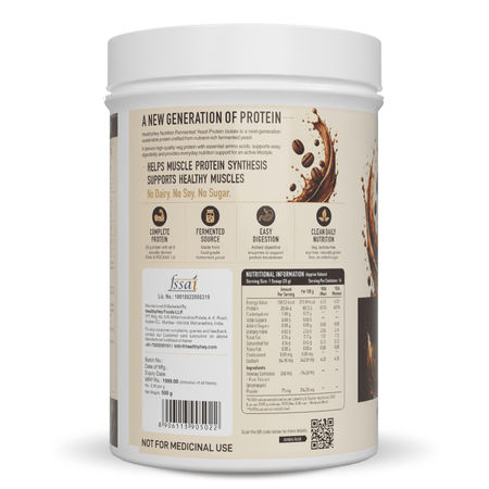 HealthyHey Sports Powder Fermented Yeast Protein Helps Muscle Protein Synthesis Supports Healthy - 500g