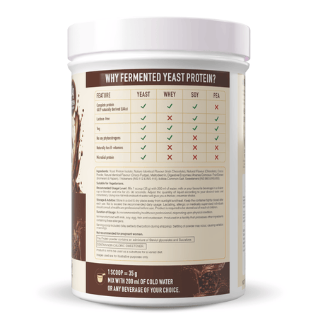 HealthyHey Sports Powder Fermented Yeast Protein Helps Muscle Protein Synthesis Supports Healthy - 500g