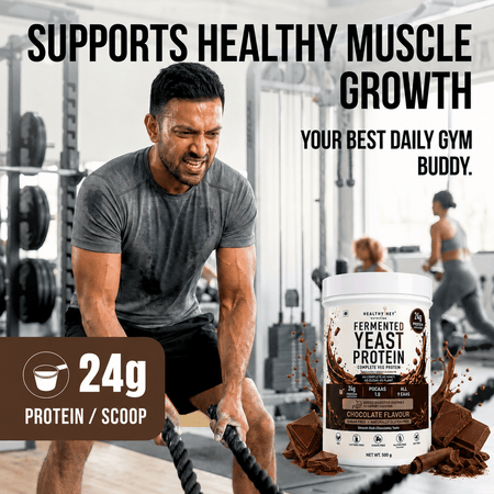 HealthyHey Sports Powder Fermented Yeast Protein Helps Muscle Protein Synthesis Supports Healthy - 500g