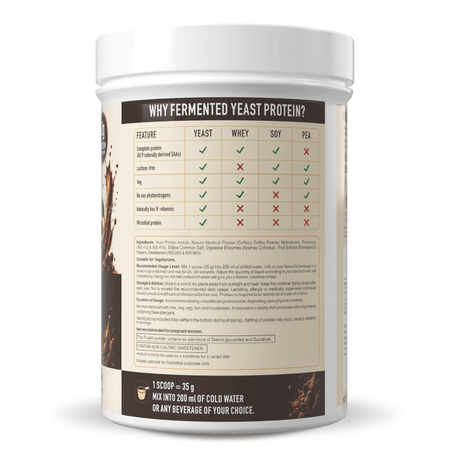 HealthyHey Sports Powder Fermented Yeast Protein Helps Muscle Protein Synthesis Supports Healthy - 500g