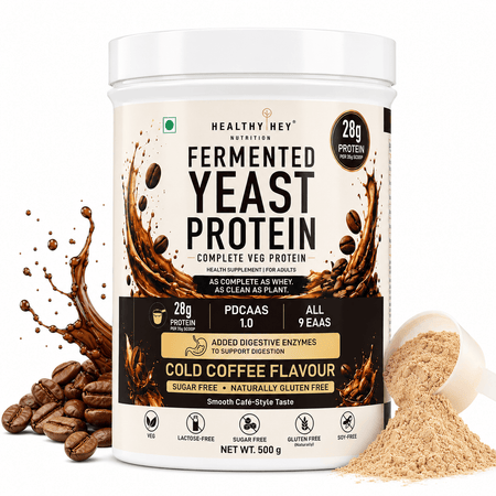 HealthyHey Sports Powder Fermented Yeast Protein Helps Muscle Protein Synthesis Supports Healthy - 500g
