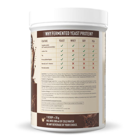 HealthyHey Sports Powder Fermented Yeast Protein Helps Muscle Protein Synthesis Supports Healthy - 500g