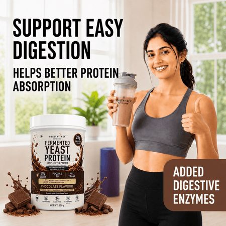 HealthyHey Sports Powder Fermented Yeast Protein Helps Muscle Protein Synthesis Supports Healthy - 500g
