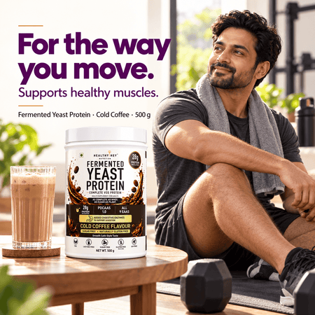 HealthyHey Sports Powder Fermented Yeast Protein Helps Muscle Protein Synthesis Supports Healthy - 500g