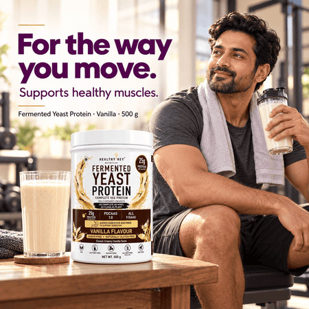 HealthyHey Sports Powder Fermented Yeast Protein Helps Muscle Protein Synthesis Supports Healthy - 500g