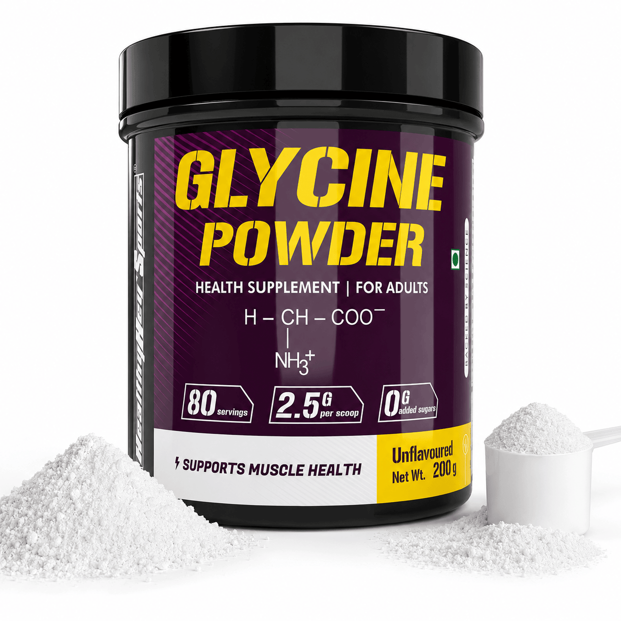 Glycine Powder, - Amino Acid Supplement - Support Muscle Health - 200 gram - 80 Servings