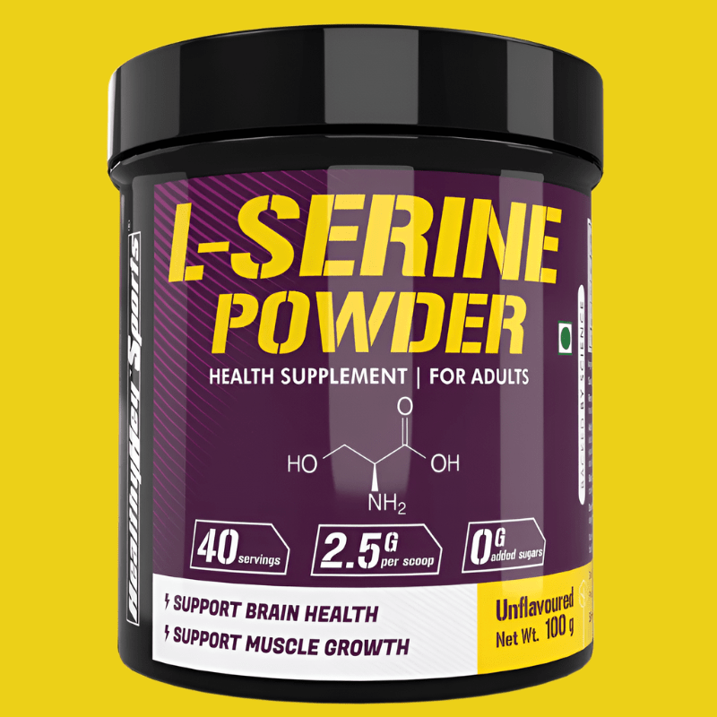HealthyHey Sports Powder L-Serine Powder, Support Brain Health - 100g - Unflavoured