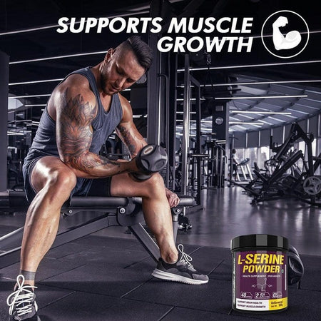 HealthyHey Sports Powder L-Serine Powder, Support Brain Health - 100g - Unflavoured